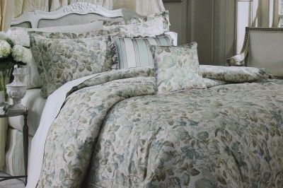 RAYMOND WAITES ALONDRA QUEEN COMFORTER SET BRWN/GRN 5P  