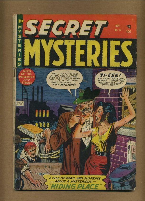   Mysteries 16 (1954, 1st Issue) Great Horror Cover Strict G  