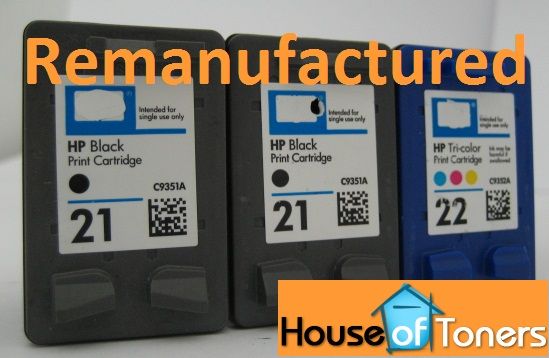 3PK HP 21 C9351AN Black & 22 C9352AN Color Ink Cartridges for Deskjet 