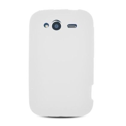 HTC WILDFIRE S WHITE RUBBER SILICONE SKIN CASE  