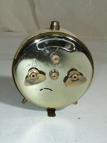 Ancien réveil vintage JUNGHANS TRIVOX SILENTIC Uhr Alarm clock 