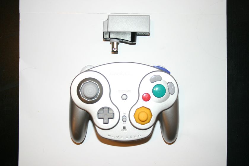 Platinum Silver Gamecube Wavebird Wireless Remote Controller & Sensor 