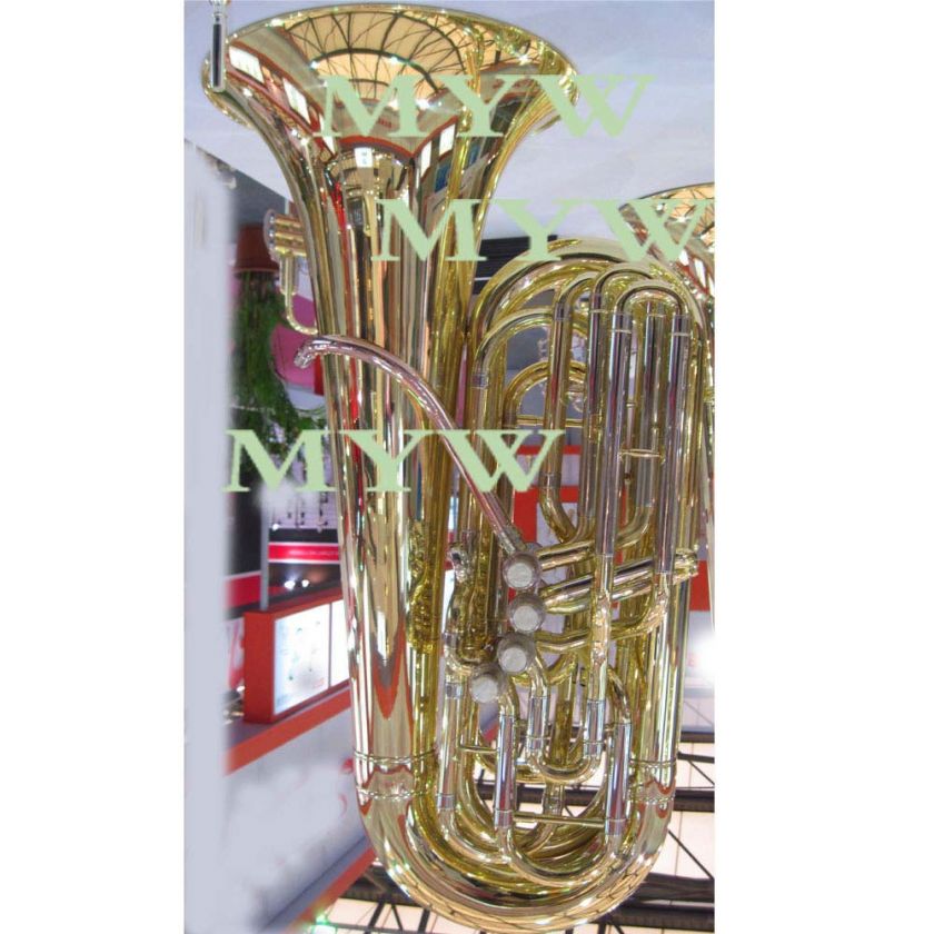 tuba horn kit in B key 4 valves brass body cupronickel tuning pipe 