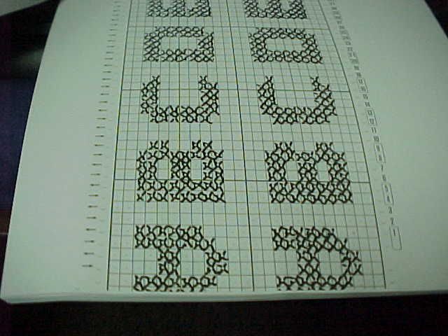 Horizontal & Vertical Alphabets for Knitting Machines  