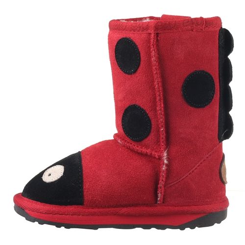 EMU Girls Boots Little Creatures Lady Bird Red K10111 100% Australian 