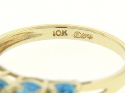 10K GOLD LONDON BLUE TOPAZ LADIES RING ESTATE JEWELRY  