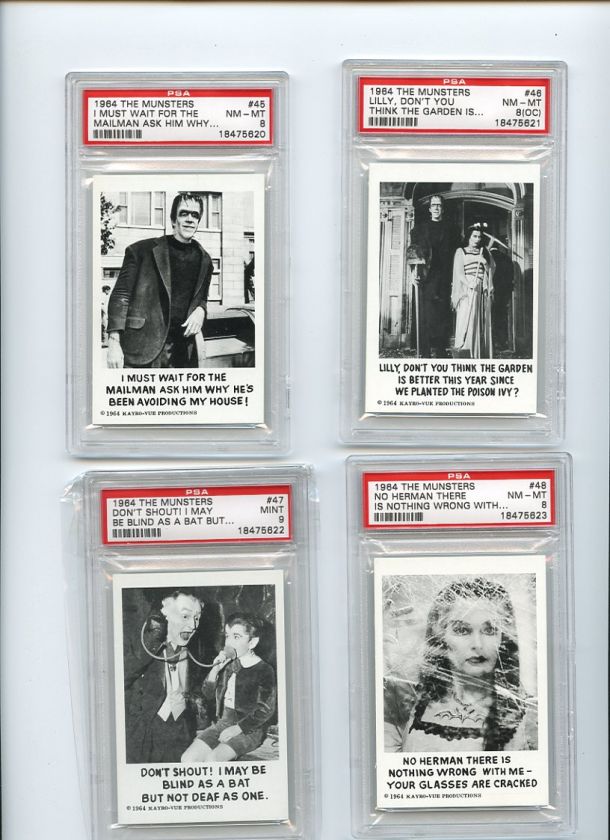 The Munsters (1964) complete set Leaf #1 72 PSA  