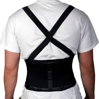 Medline Lifting Back Support Brace Black Suspenders XXL  