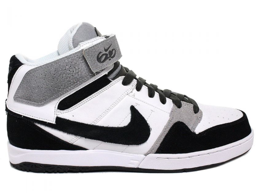   Zoom Mogan Mid 2 White/Black/Grey Mens Mid Top Skate Shoes  