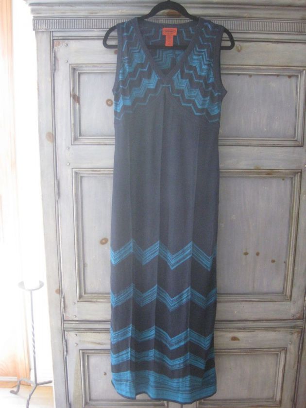 Missoni for Target long blue zip zag sweater dress size XL New  