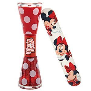 DISNEY MINNIE MOUSE NAIL POLISH SET + NAIL FILE CUTIE  