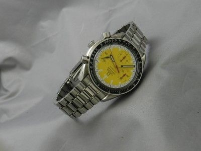 Omega Speedmaster Chronograph Schumacher Yellow Automatic St. Steel 