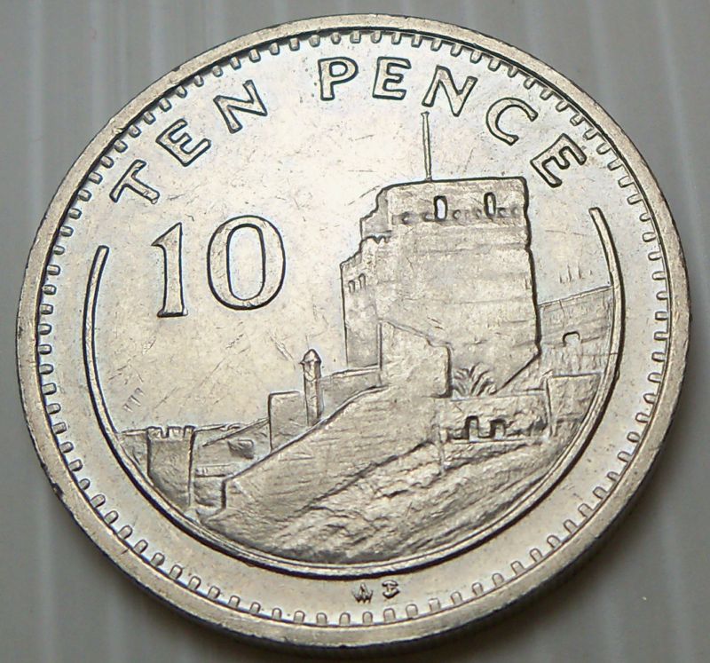 Gibraltar   1988 10 Pence   KM23.1  