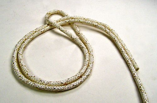 JEWELRY BOLO CORD Rayon Western Clothes ~ WHITE & GOLD  