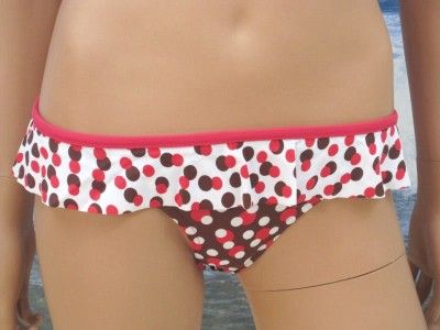 VICTORIAS SECRET POLKA DOT SKIRTED BIKINI SWIMSUIT S  