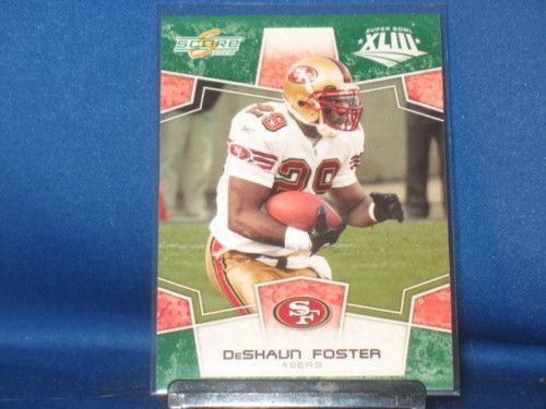 DeShaun Foster 2008 Score Super Bowl Green #269 49ers  