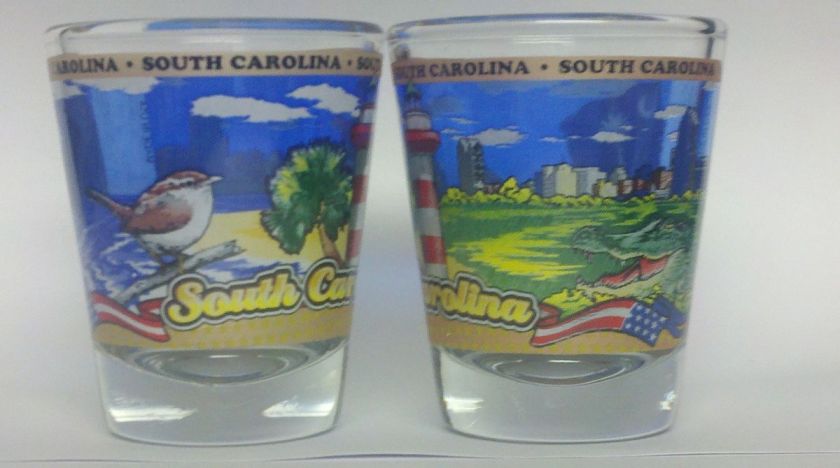 SOUTH CAROLINA STATE SHOT GLASS GLASSES NEW  