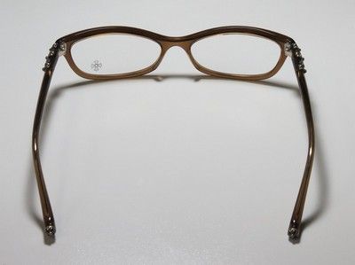 NEW CHROME HEARTS LOVE MUSTARD 55 16 137 BROWN/SILVER EYEGLASSES 