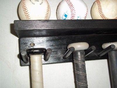 NEW WOOD BASEBALL / SOFTBALL BAT AND BALL RACK