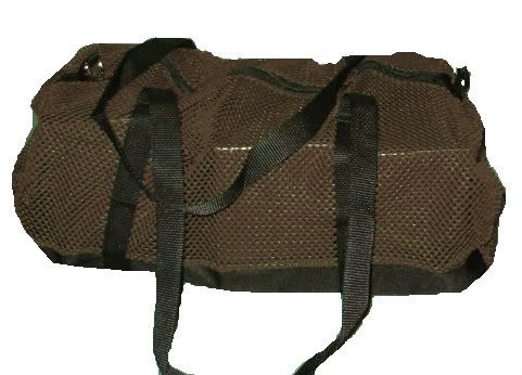 Mesh Gym Bag w/ Dynasty Bottom / 20 x 10 / Brown  