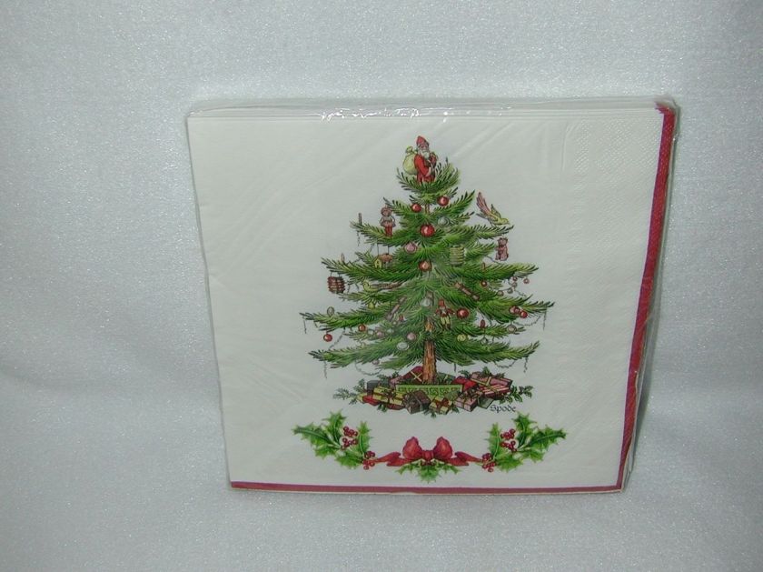 CHRISTMAS SPODE GARLAND TREE DINNER 20 3 PLY NAPKINS N  