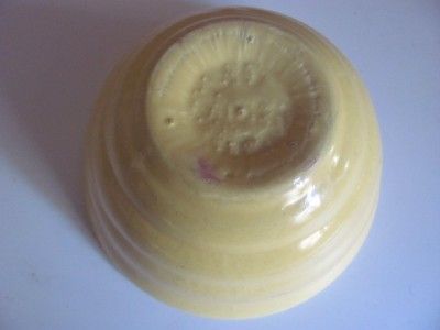 1930s BAUER POTTERY YELLOW RINGED LA LINDA UNTILITY BOWL  