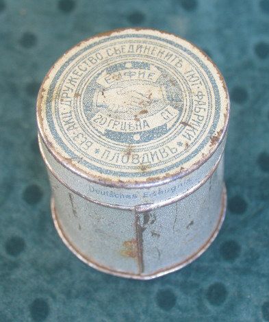 VERY RARE ANTIQUE GERMAN TOBACCO SNUFF TIN BOX 1920s  