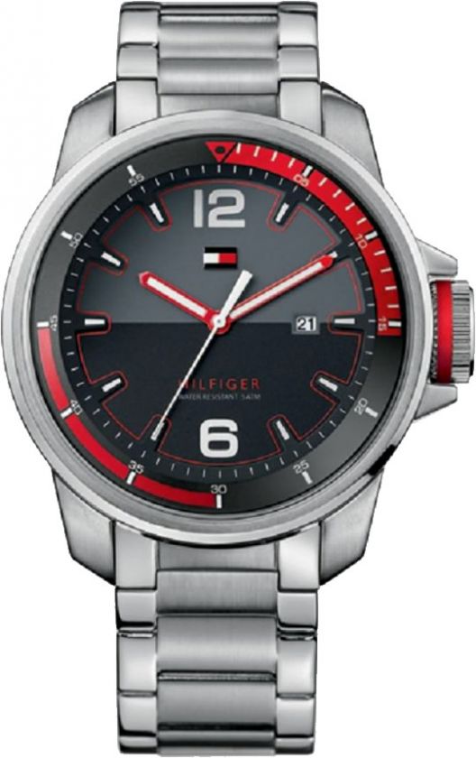 TOMMY HILFIGER 1790713 Fast Ship 44mm Stainless Steel Mens Watch 