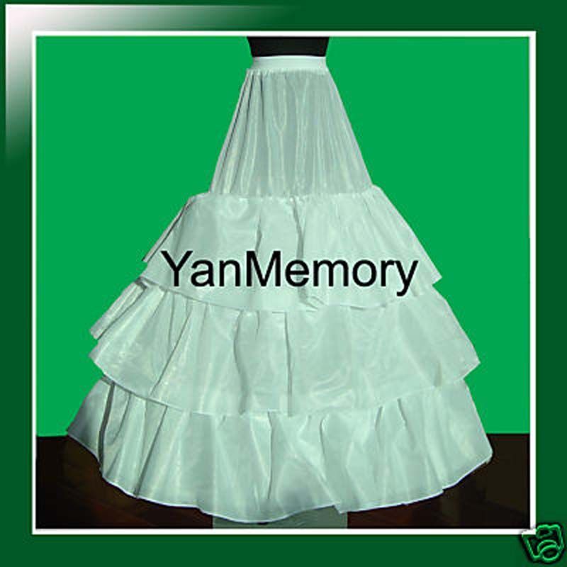 Hoop 3 Layer Wedding Dress Petticoat Underskirt Slip  