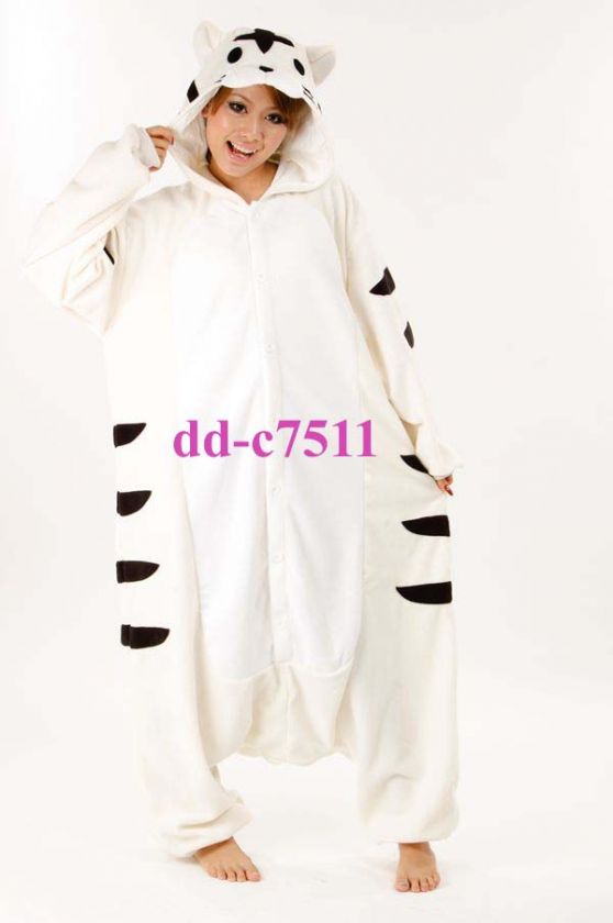   Sazac Cute eye White tiger Fleece Costume wear Party Home wear Unisex