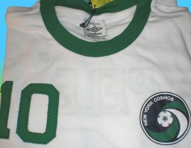 NEW YORK COSMOS Umbro 1976 Pele Retro Shirt NEW. S,M,L,XL. NASL Soccer 